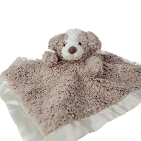 Mary Meyer Dog Lovey Plush Brown 13" Satin Trim & Back Soothing Security Puppy - Picture 2 of 10
